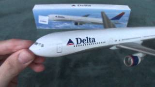 Unboxing Delta Airlines Boeing 767400 1200 Scale Model Flight Miniatures [upl. by Solracnauj]