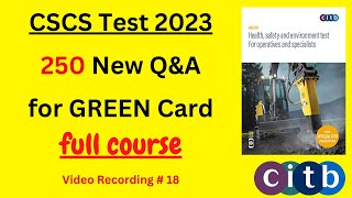 CSCS Test 2023  Green CSCS Card Full Course  CSCS Card UK  CITB Test UK  CSCS Test Preparation [upl. by Notlih]