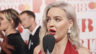 Anne Marie Red Carpet Interview  Brit Awards 2018 [upl. by Hadnama]