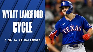 Wyatt Langford Hits For The Cycle [upl. by Ulrick302]