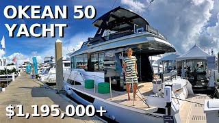 1195000 2021 OKEAN 50 FLY Power Yacht Tour amp Specs Flybridge Motor Yacht Liveaboard Boat [upl. by Canada121]