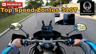 Top Speed Zontes T310 163 km Moto Voando Baixo Painel TFT [upl. by Tammara953]