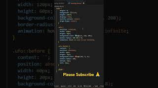 Day 06  Hovering UFO html css trending shorts youtubeshorts viralvideo [upl. by Orna247]