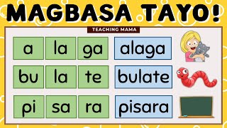 MGA SALITANG MAY TATLONG PANTIG  UNANG HAKBANG SA PAGBASA NG TAGALOG  TEACHING MAMA [upl. by Nniw]