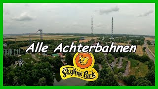 Skyline Park 2024 Alle Achterbahnen im Freizeitpark Onride POV [upl. by Sarat309]