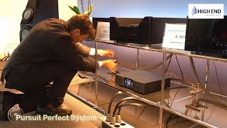 Furutech NEW NCF Boosters AB Demo Progressive Audio  High End Munich 2018 HiFi Show [upl. by Lipski156]