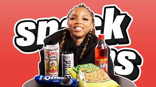 Chloe Bailey Compares British and American Snacks  Snack Wars [upl. by Saidnac]