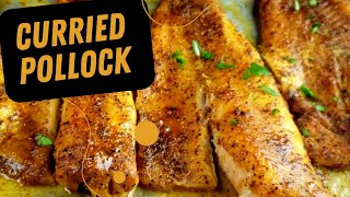 Broiled Curried Pollock in 10 minutes [upl. by Aevin]