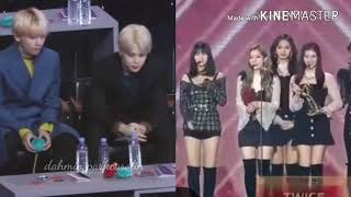 BTS REACTION TO TWICE GDA AWARD WINNING SPEECH VMIN MOMENTS PRECIOUS DAHMIN [upl. by Eceeryt]