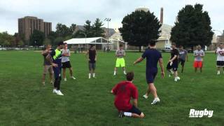 Wallabies Quade and Toomua show American Football skills [upl. by Adeirf661]