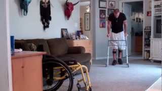 paraplegic standing and walking with kfos [upl. by Kela]