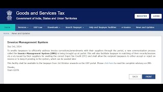 All GST Return System is changes in GST from 1 October 2024 New Invoice Management System IMS [upl. by Acilegna561]