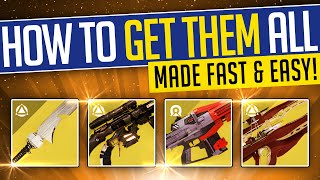 Destiny 2  HOW TO GET THEM ALL Fast amp Easy FINAL SHAPE Exotics  FULL GUIDE [upl. by Aivirt]