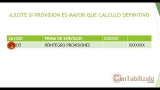 59 Ejercicio Liquidación Prima de Servicios y Manejo Contable [upl. by Nosiaj]