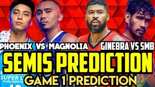 PBA SEMIS GINEBRA VS SMB GAME PREDICTION  MAGNOLIA HOTSHOTS VS PHOENIX GAME PREDICTION [upl. by Elia807]