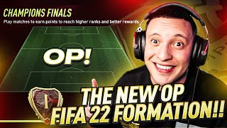 NEW BEST OVERPOWERED FIFA 22 FORMATION WITH TACTICS 200 FUT CHAMPIONS FINALS [upl. by Anirtap]