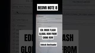 REDMI NOTE 8 GLOBAL ROM FLASHING FROM CHINA ROM  UNLOCK BOOTLOADER [upl. by Eijneb]