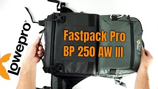 LOWEPRO Fastpack Pro 250 AW III  LE sac à dos photo  autre à 50  50 [upl. by Shulamith926]