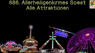 686 Allerheiligenkirmes Soest  Alle Attraktionen [upl. by Thorne]