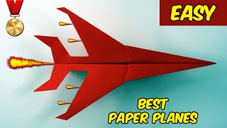 EASY Paper Plane that FLY FAR  How to Make Paper Airplane EASY that FLY FAR  Super Sonic Plane [upl. by Norabal]