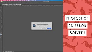 Solution to Photoshop mockup error 3D features are being discontinued [upl. by Annuahsal]