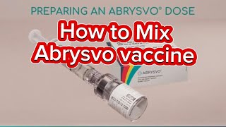 How to Mix a Dose of Pfizers Abrysvo RSV vaccine [upl. by Annavoeg]