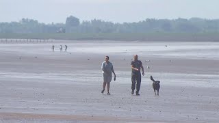 No crowds at WestonsuperMare beach on bank holiday as residents respect lockdown  Coronavirus [upl. by Louella]