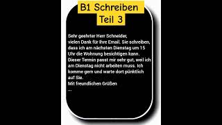 B1 Schreiben GoetheZertifikat  Schreiben Teil 3 learngerman germanlessons learnguagestutors [upl. by Adahsar]