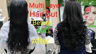 How to do a multi layer haircutmulti layer cut kaise karte hainmulti layer with step haircut [upl. by Acimahs]