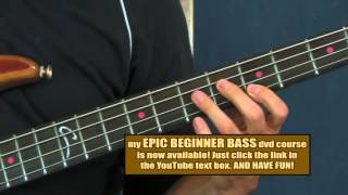 beginner bass guitar lesson awesome pentatonic bass jam learn to solo [upl. by Iveson518]