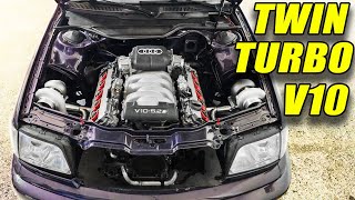 Twin Turbo V10 Swap into a Audi Station Wagon  Owner Spotlight [upl. by Armillda]