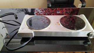 Techwood Electric Hot Plate Stove Countertop Double Burner Infrared Ceramic 1800w review 1 [upl. by Mariana]