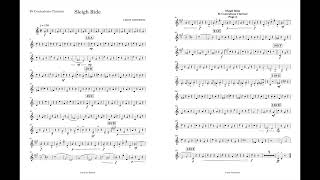 Sleigh Ride B flat Contrabass Clarinet part by Leroy Anderson [upl. by Oirasor]