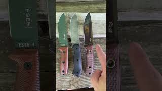 Esee 4 VS Becker BK16 VS TRC South Pole 4 Inch Drop Point Comparison knivescollection knife [upl. by Neehs531]