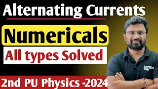 Alternating Current Numericals  Important Numericals  2ndPUC Physics Exam 2024 [upl. by Otsuj]