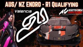 AUSNZ Endro Series R1 Qualifying Valencia  ACC LIVE PS5 [upl. by Ydaj]