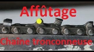 COMMENT AFFUTER SA CHAINE DE TRONCONNEUSE AFFUTAGE A LA LIME RONDE [upl. by Tiffy]