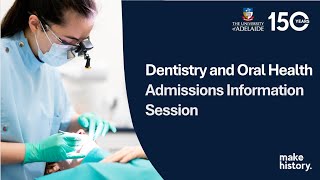 Dentistry and Oral Health Admissions Information Session recorded 7 May 2024 [upl. by Garris]