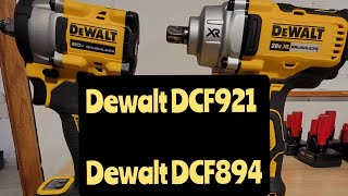 Dewalt DCF921 direct comparison to Dewalt DCF894 impact wrench [upl. by Cavit]