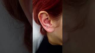 Anti Tragus And Conch Ear piercing earpiercing fashion foryou jewelry earringpiercing [upl. by Otsedom832]