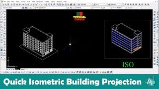 Quick Isometric building projection  AutoCAD 2007 Advance Tutorial  7 [upl. by Eileme]