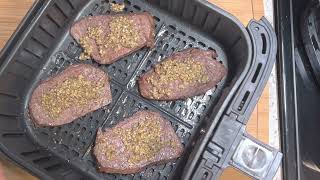 Air Fried Garlic Butter Sirloin Tender Steak  How to Air fry A Steaks  Juiciest Air Fried steaks [upl. by Natsuj]