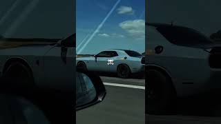 Twin turbo hellcat vs tesla plaid dodge tesla shorts [upl. by Akirdnwahs]