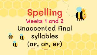 51021 T4 Week 1 Unaccented final syllables ar or er [upl. by Wickner]