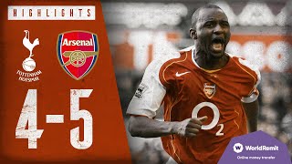 North London is red  Tottenham Hotspur 45 Arsenal  Classic highlights  2004 [upl. by Leilamag504]