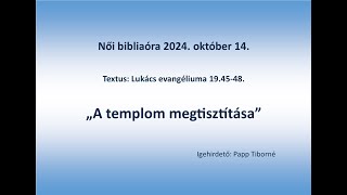 Női bibliaóra 2024 október 14 [upl. by Boice]