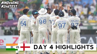 India vs England 2nd Test 2024 Day 4 Highlights  IND vs ENG 2024  IND vs ENG 2nd Test 2024 [upl. by Neelrahc70]