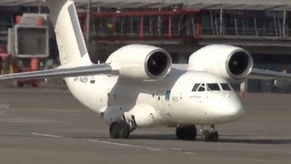 Antonov An74  Shar Ink  RA74005  Landing and Takeoff  Hamburg Airport [upl. by Salvador319]