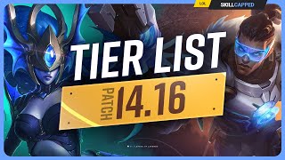 NEW TIER LIST for PATCH 1416  League of Legends [upl. by Sorodoeht]