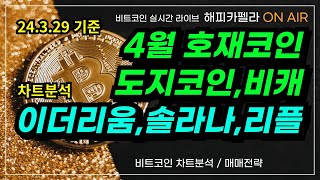 4월호재코인 도지코인비트코인캐시이더리움리플솔라나 차트분석 도지코인 비트코인캐시 리플 솔라나 이더리움 [upl. by Poppy]